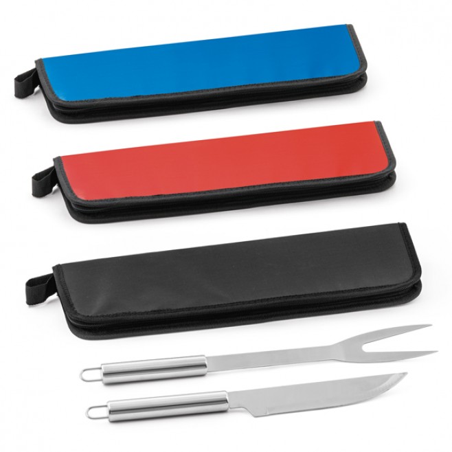 Kit Churrasco 2 Peças com Estojo Colorido Personalizado Kit Churrasco 2 Peças com Estojo Colorido Personalizado