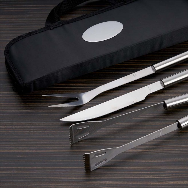 Kit Churrasco 9 Peças com Estojo Personalizado Kit Churrasco 9 Peças com Estojo Personalizado