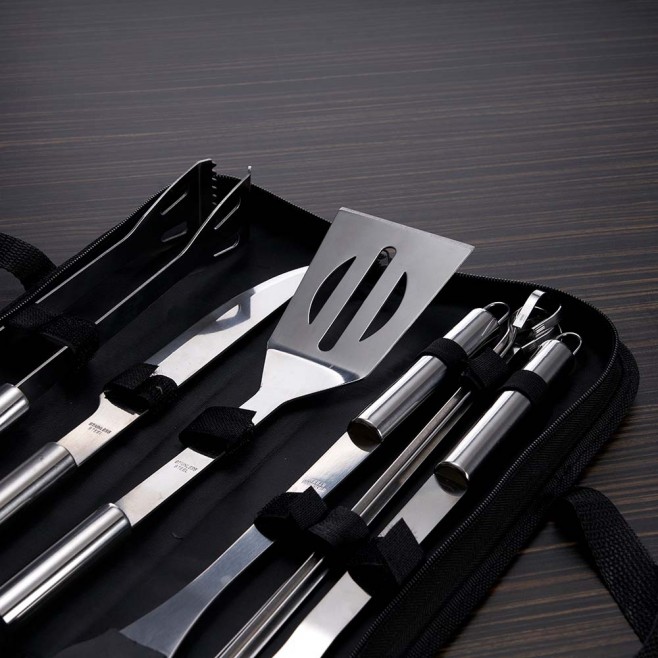 Kit Churrasco 9 Peças com Estojo Personalizado Kit Churrasco 9 Peças com Estojo Personalizado