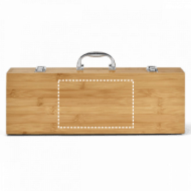 Kit Churrasco Com Maleta Bambu Personalizado Kit Churrasco Com Maleta Bambu Personalizado