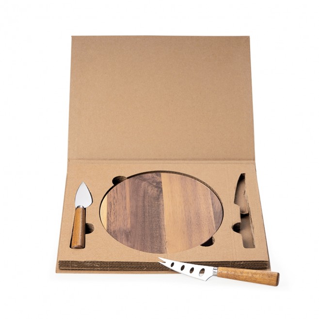 Kit Queijo 3 Peças para Brindes Personalizado com Logo Kit Queijo 3 Peças para Brindes Personalizado com Logo