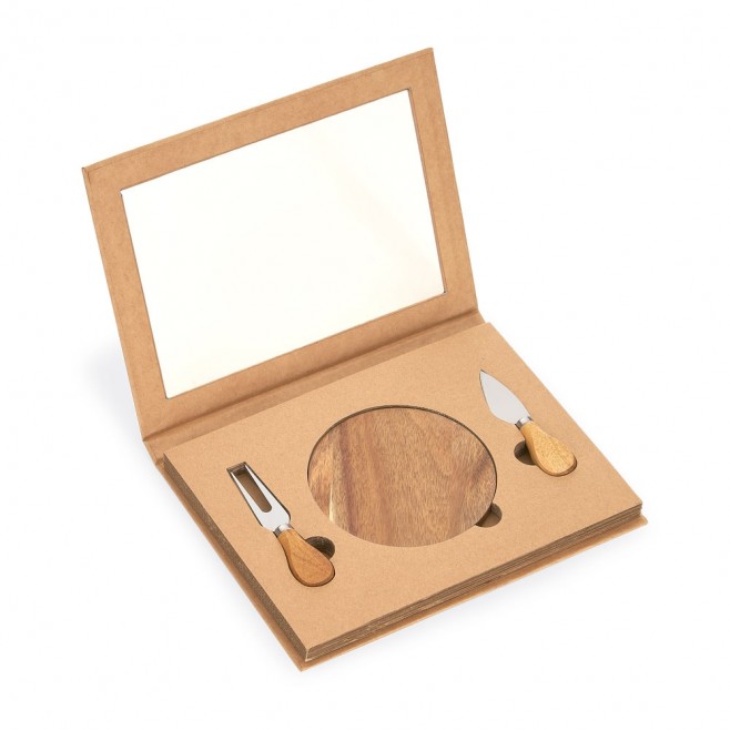 Kit Queijo 3 Peças Personalizado com Logo Kit Queijo 3 Peças Personalizado com Logo