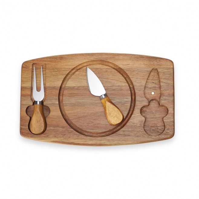 Kit Queijo 3 Peças Personalizado para Brindes Kit Queijo 3 Peças Personalizado para Brindes