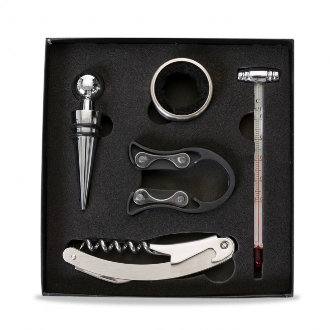 Kit Vinho 5 Peças Personalizado para Brindes Kit Vinho 5 Peças Personalizado para Brindes