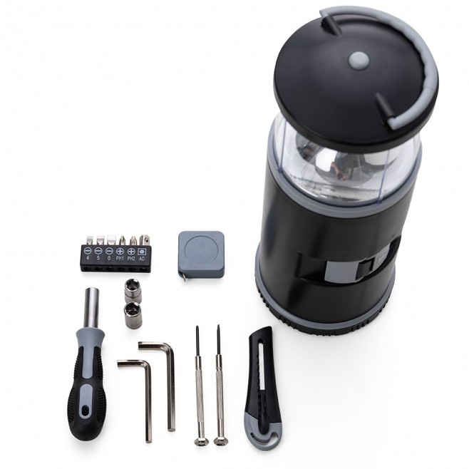 Lanterna com Kit Ferramentas 15 Peças Personalizada Para Brindes Lanterna com Kit Ferramentas 15 Peças Personalizada Para Brindes