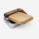 Marmita de Aço Inox Com Tampa de Bambu Personalizada Marmita de Aço Inox Com Tampa de Bambu Personalizada