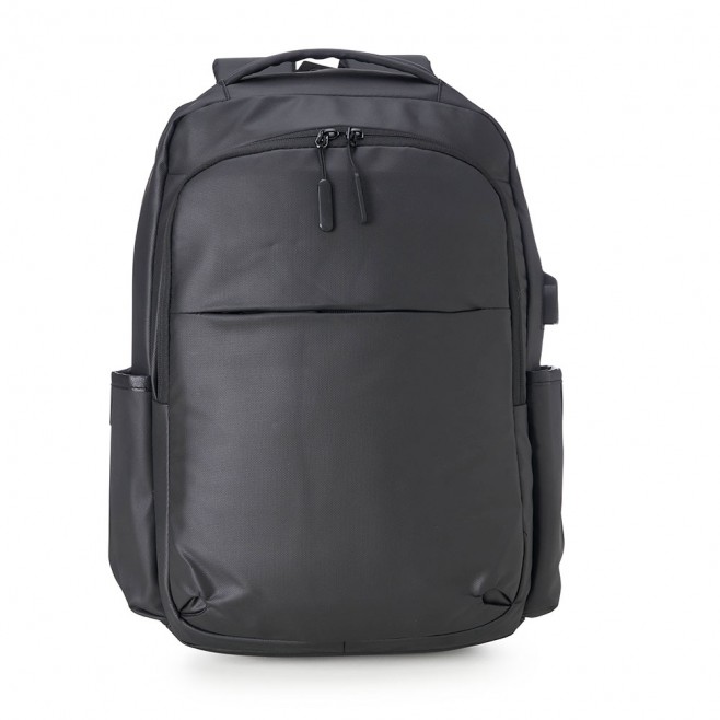 Mochila Couro Sintético USB 20 Litros Personalizada Mochila Couro Sintético USB 20 Litros Personalizada