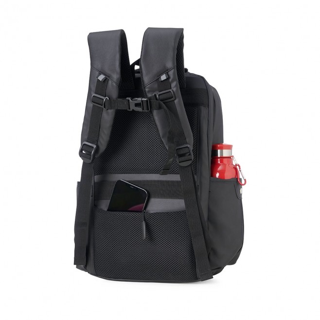 Mochila Couro Sintético USB 20 Litros Personalizada Mochila Couro Sintético USB 20 Litros Personalizada