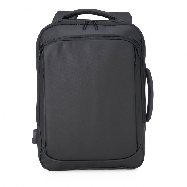 Mochila em Couro Sintético USB 17L Personalizada Mochila em Couro Sintético USB 17L Personalizada