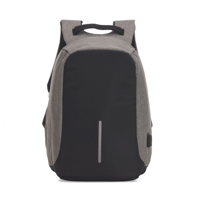 Mochila Poliéster Anti-Furto USB Personalizada Mochila Poliéster Anti-Furto USB Personalizada