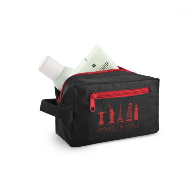 Necessaire Nylon Com Pega e Bolso Frontal Necessaire Nylon Com Pega e Bolso Frontal
