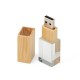 Pen Drive Cristal e Bambu Personalizado Pen Drive Cristal e Bambu Personalizado