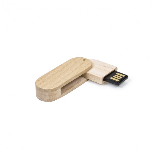 Pen Drive Giratório em Bambu Personalizado Pen Drive Giratório em Bambu Personalizado