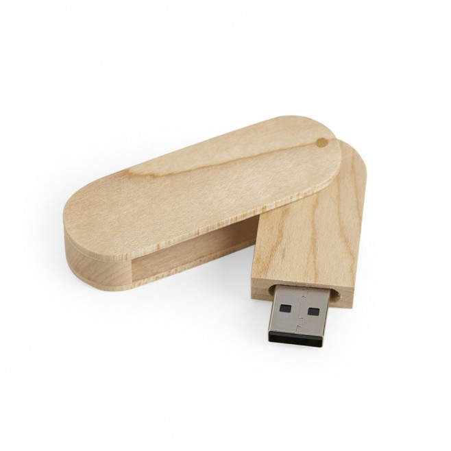 Pen Drive Giratório em Madeira Personalizado Pen Drive Giratório em Madeira Personalizado
