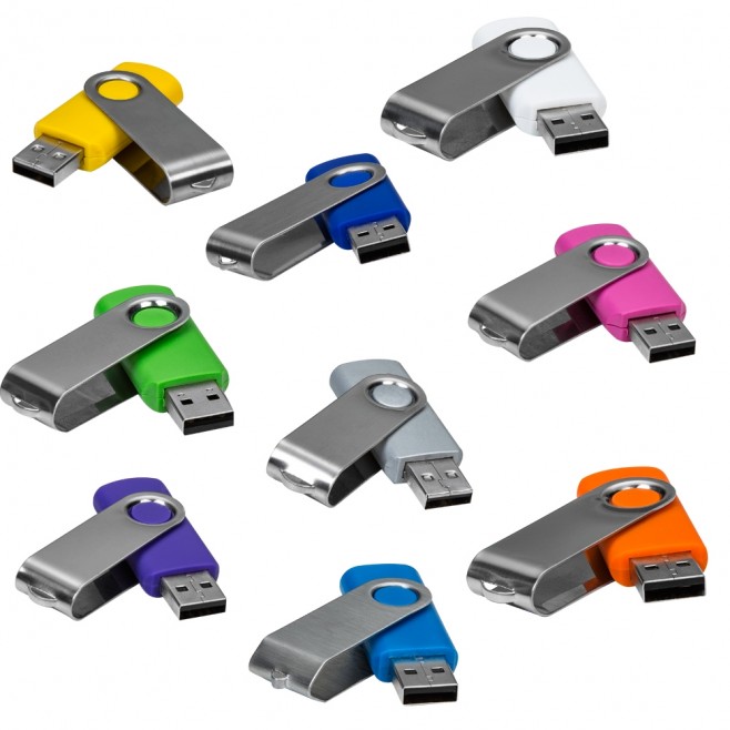 Pen Drive Giratório Metálico Personalizado Pen Drive Giratório Metálico Personalizado