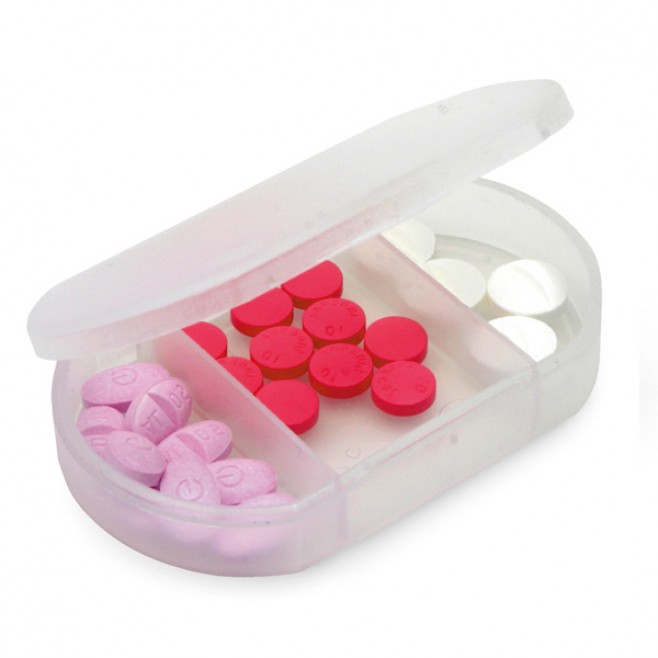 Porta Comprimidos Com 3 Divisórias Personalizado Para Brindes Porta Comprimidos Com 3 Divisórias Personalizado Para Brindes