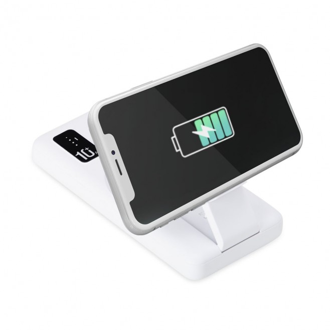 Power Bank 10.000mAh com Carregamento via Indução ou via Cabo Personalizado Power Bank 10.000mAh com Carregamento via Indução ou via Cabo Personalizado