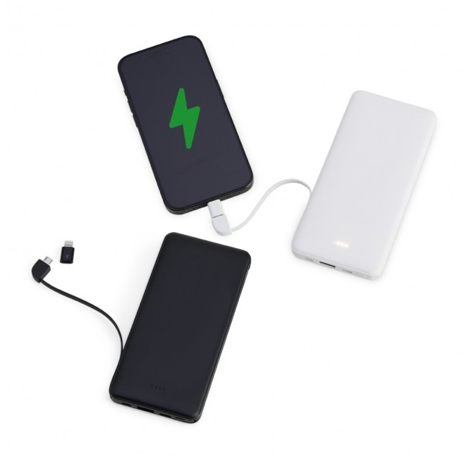 Power Bank 10.000mAh com Carregamento via Indução ou via Cabo Personalizado Power Bank 10.000mAh com Carregamento via Indução ou via Cabo Personalizado