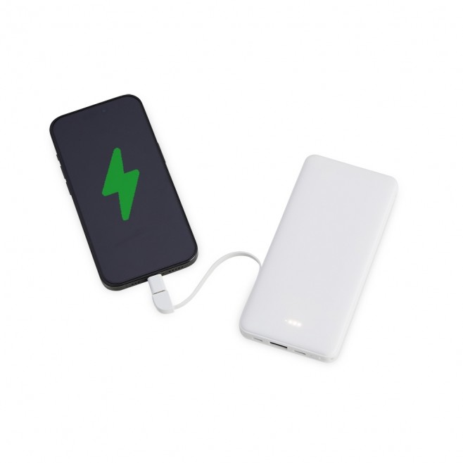Power Bank 10.000mAh com Carregamento via Indução ou via Cabo Personalizado Power Bank 10.000mAh com Carregamento via Indução ou via Cabo Personalizado