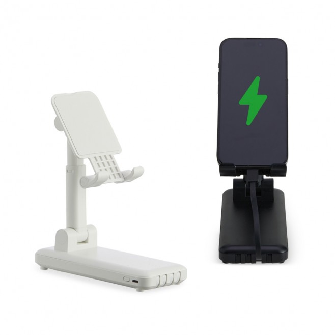 Power Bank 10.000mAh Multissaídas com Suporte para Celular ou Tablet Personalizado Power Bank 10.000mAh Multissaídas com Suporte para Celular ou Tablet Personalizado