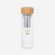 Squeeze de Vidro Com Tampa de Bambu e Infusor Personalizado Squeeze de Vidro Com Tampa de Bambu e Infusor Personalizado